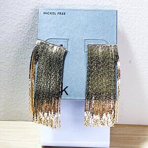 Nordstrom’s Fringe 18k Gold Plated Waterfall Stud Earrings